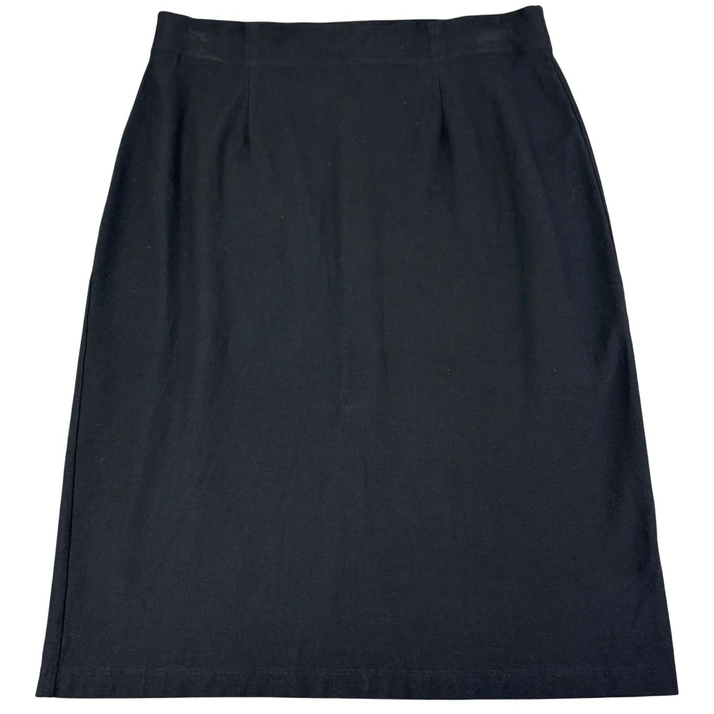 Eileen Fisher S Black Stretch Jersey Pencil Skirt Pull On Officecore Minimalist